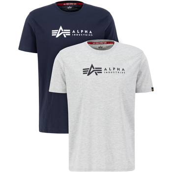 Alpha Industries  T-Shirts & Poloshirts Alpha Label T-Shirt 2 Pack - grey.h günstig online kaufen