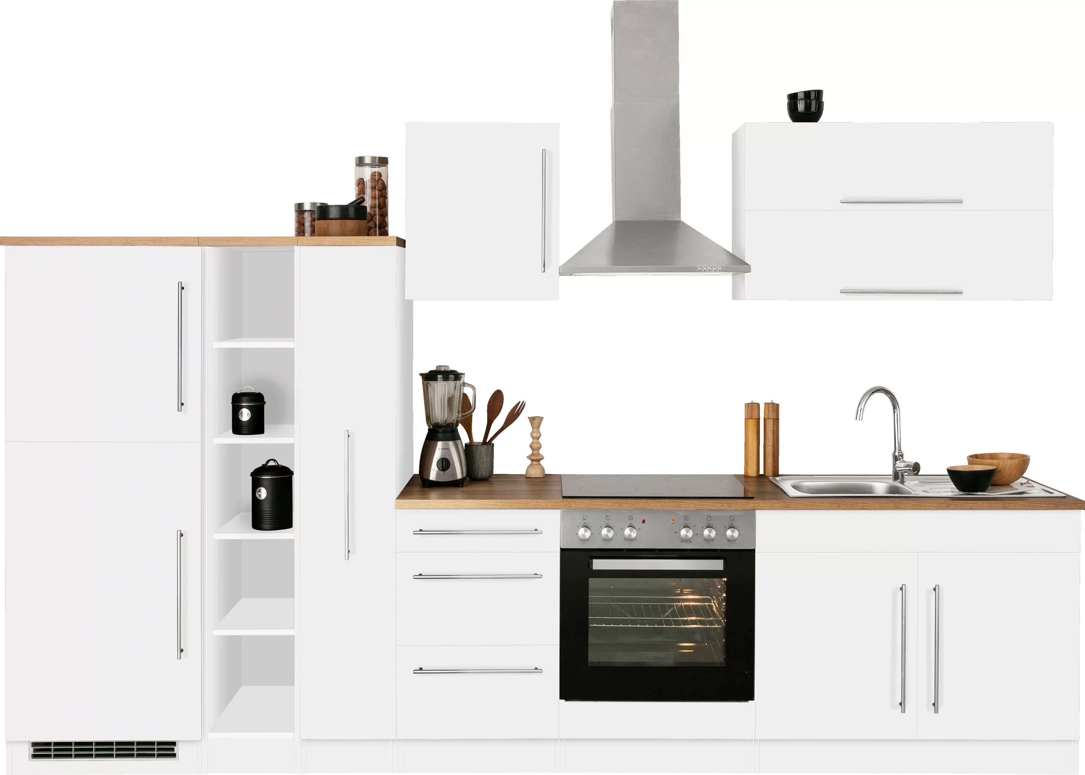 KOCHSTATION Küchenzeile "KS-Samos", mit E-Geräten, Breite 330 cm günstig online kaufen