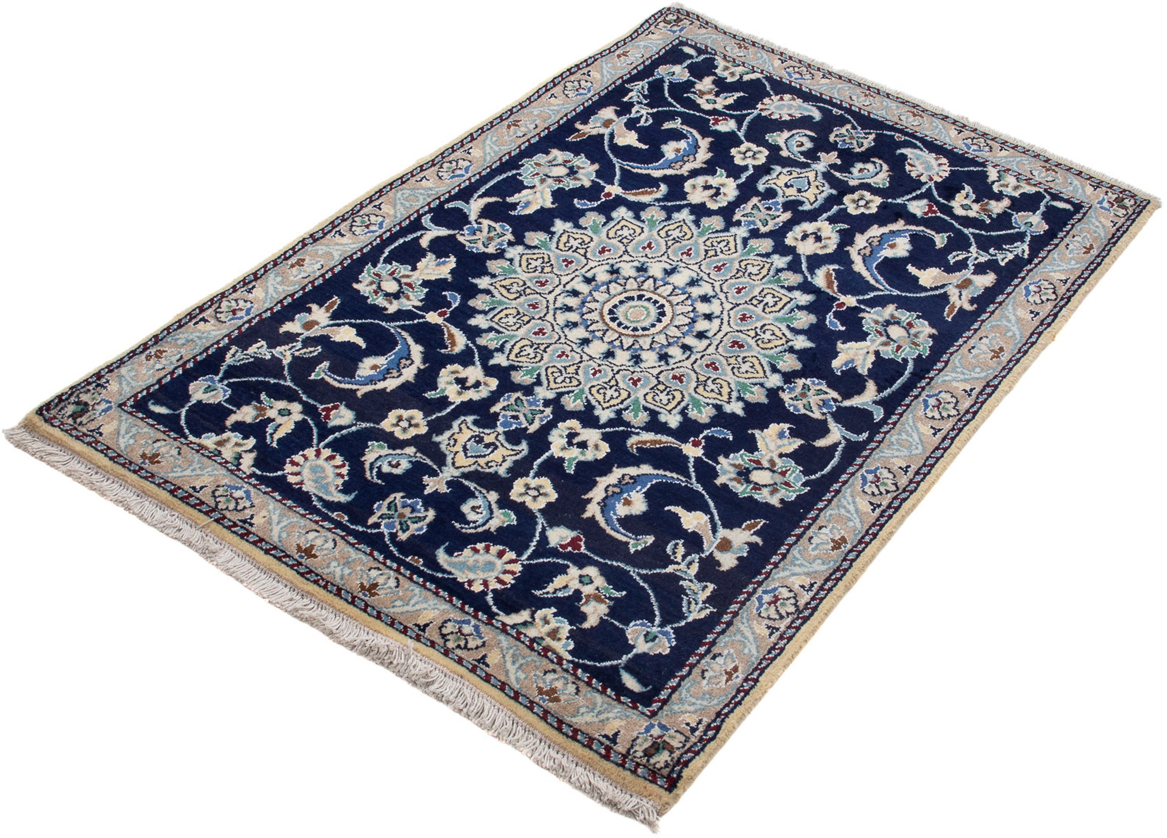 morgenland Orientteppich »Perser - Nain - 137 x 83 cm - dunkelblau«, rechte günstig online kaufen