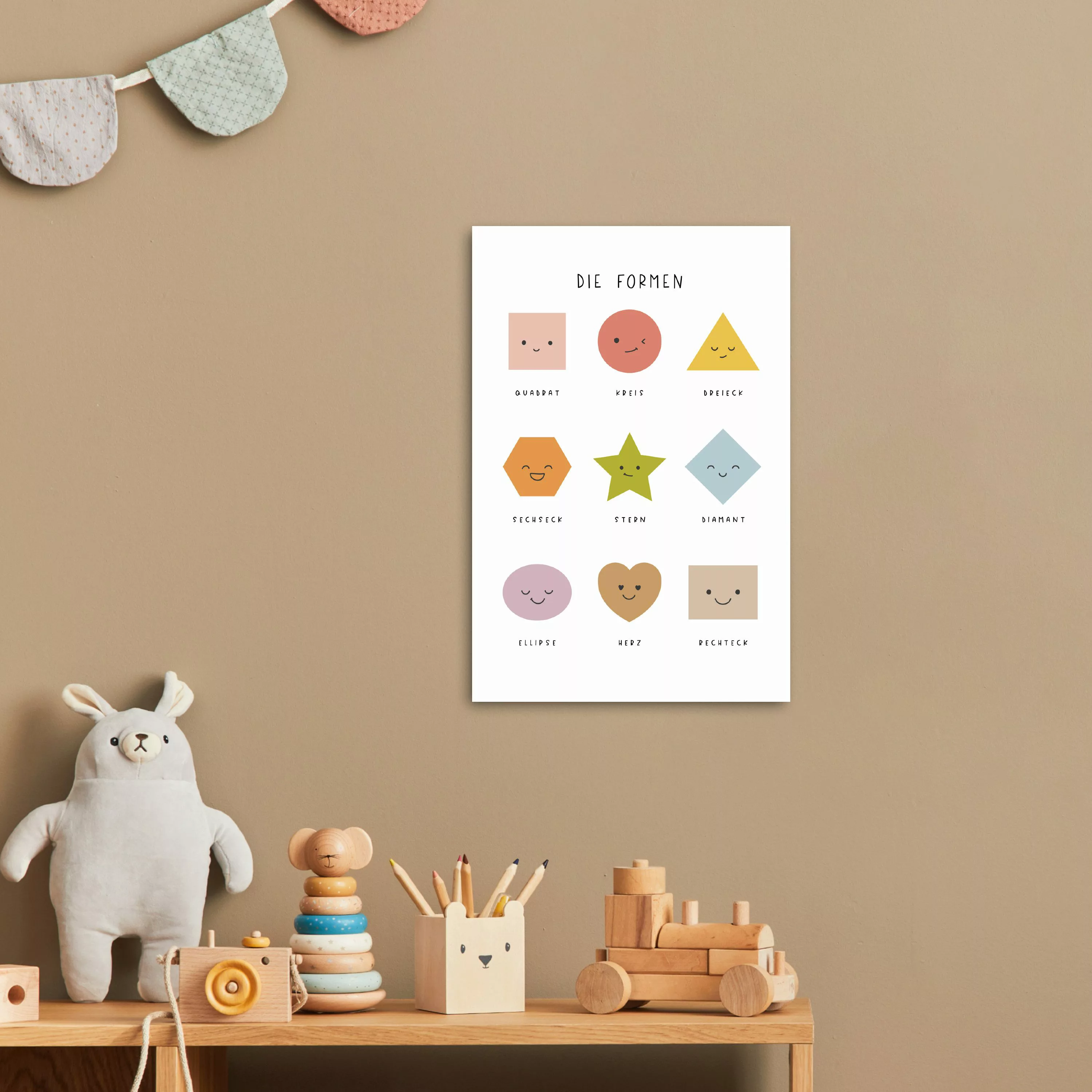 MuchoWow Poster Pädagogisch - Formen lernen günstig online kaufen