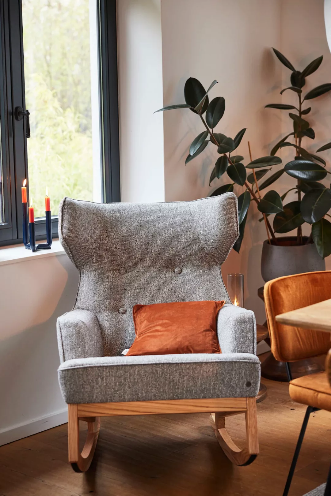 TOM TAILOR HOME Schaukelstuhl "COZY", Chenillestoff TSE, im Retrolook, mit günstig online kaufen