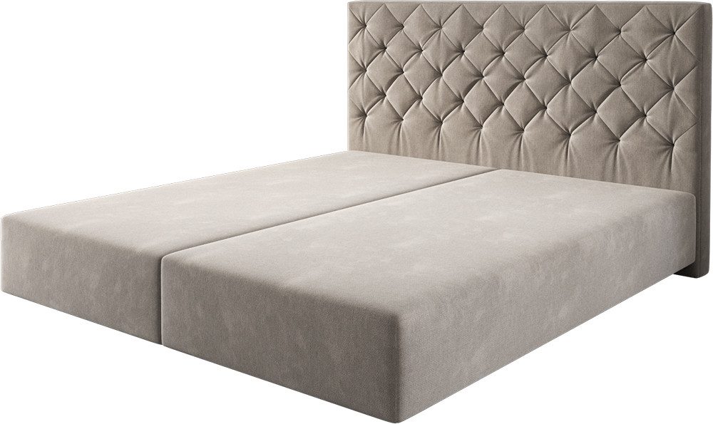 DELIFE Bettgestell Dream-Great, Mikrofaser Beige 180x200 günstig online kaufen