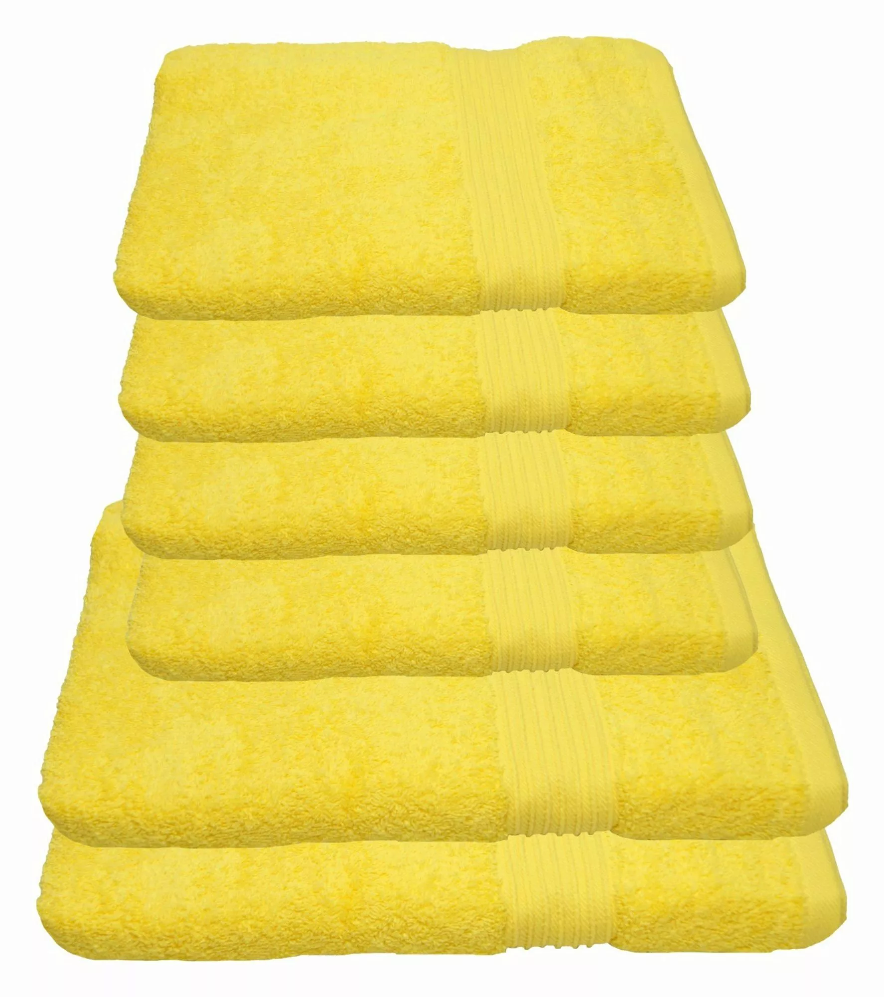 Julie Julsen Handtücher 6-Handtücher-Gelb, Baumwolle (6-St) günstig online kaufen