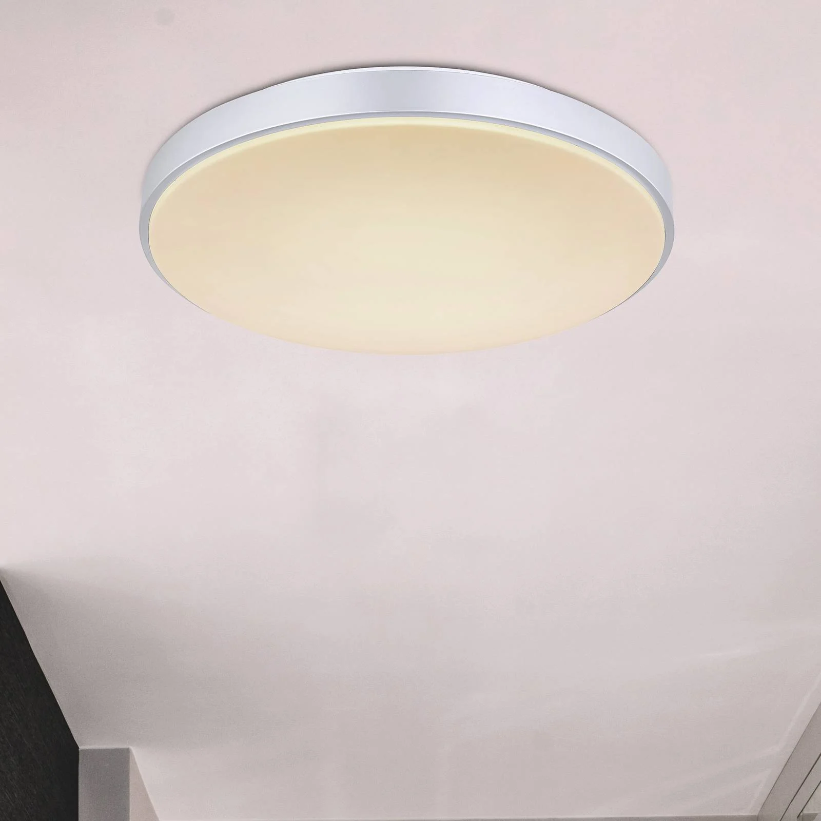 LED-Deckenleuchte Sonny, silber, CCT, Ø 41 cm günstig online kaufen