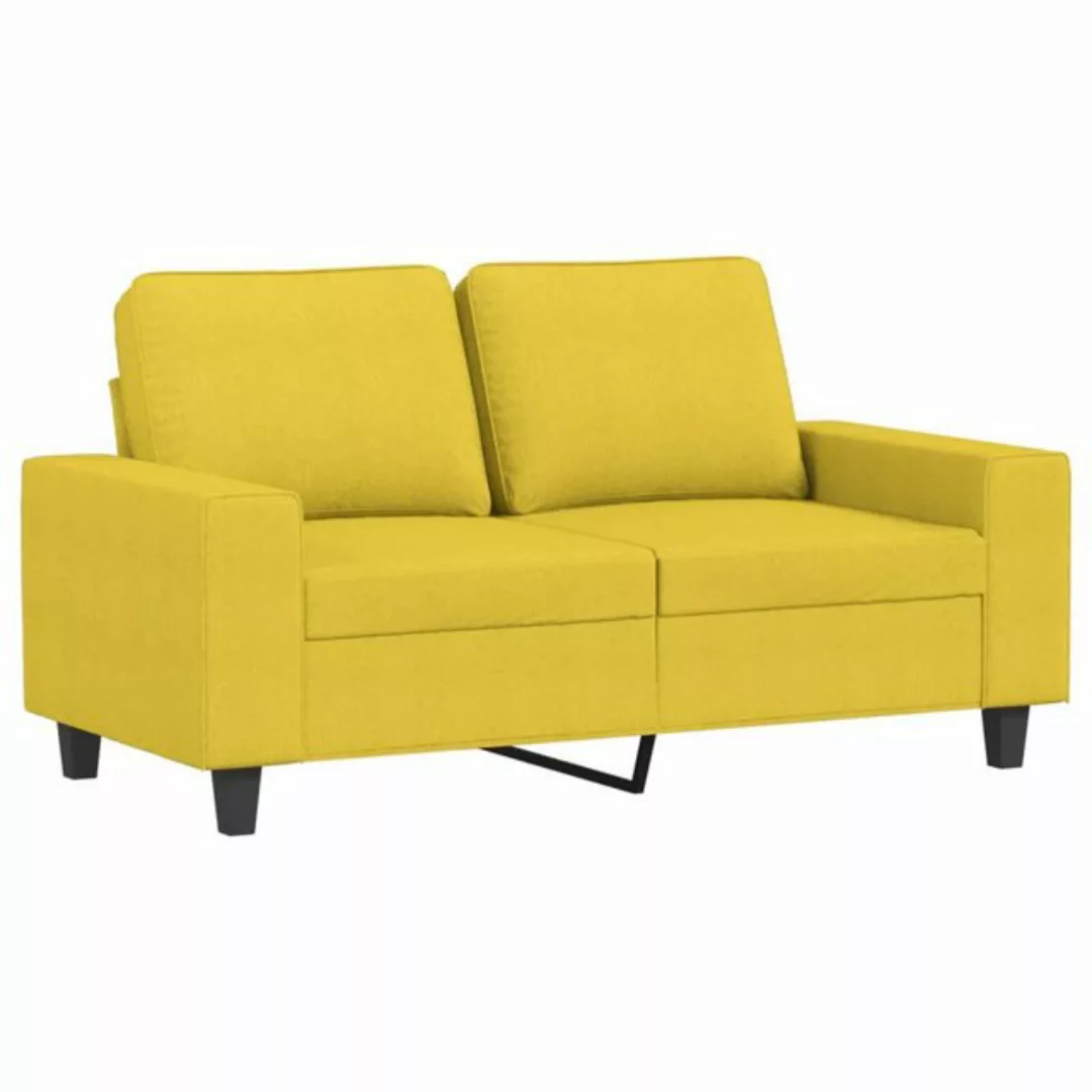 vidaXL Sofa, 2-Sitzer-Sofa Hellgelb 120 cm Stoff günstig online kaufen