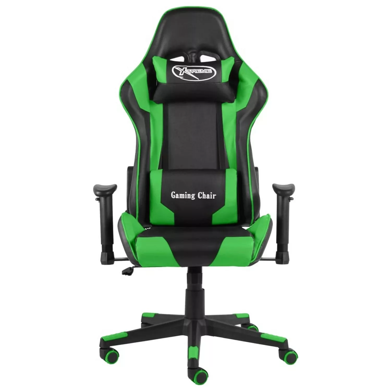 vidaXL Gaming-Stuhl Drehbar Grün PVC Modell 2 günstig online kaufen