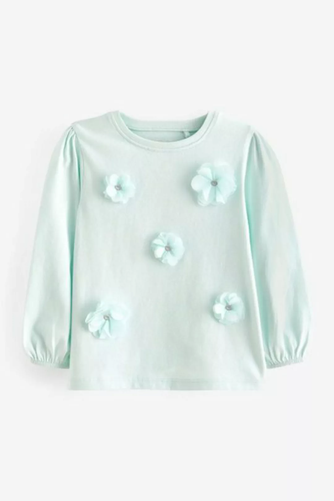 Next Langarmshirt Langarm-Shirt mit Ansteckblume (1-tlg) günstig online kaufen