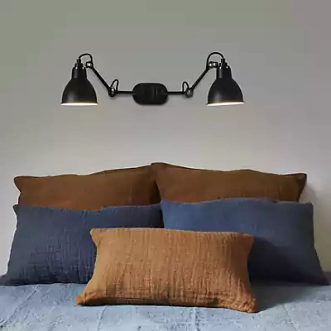 DCW Lampe Gras No 204 Double Wandleuchte, schwarz günstig online kaufen