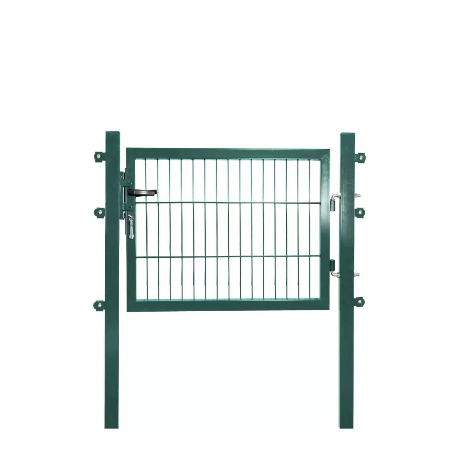 Solid Einzeltor Stahl Grün mit Füllung für Stabmatte 75 cm x 100 cm günstig online kaufen