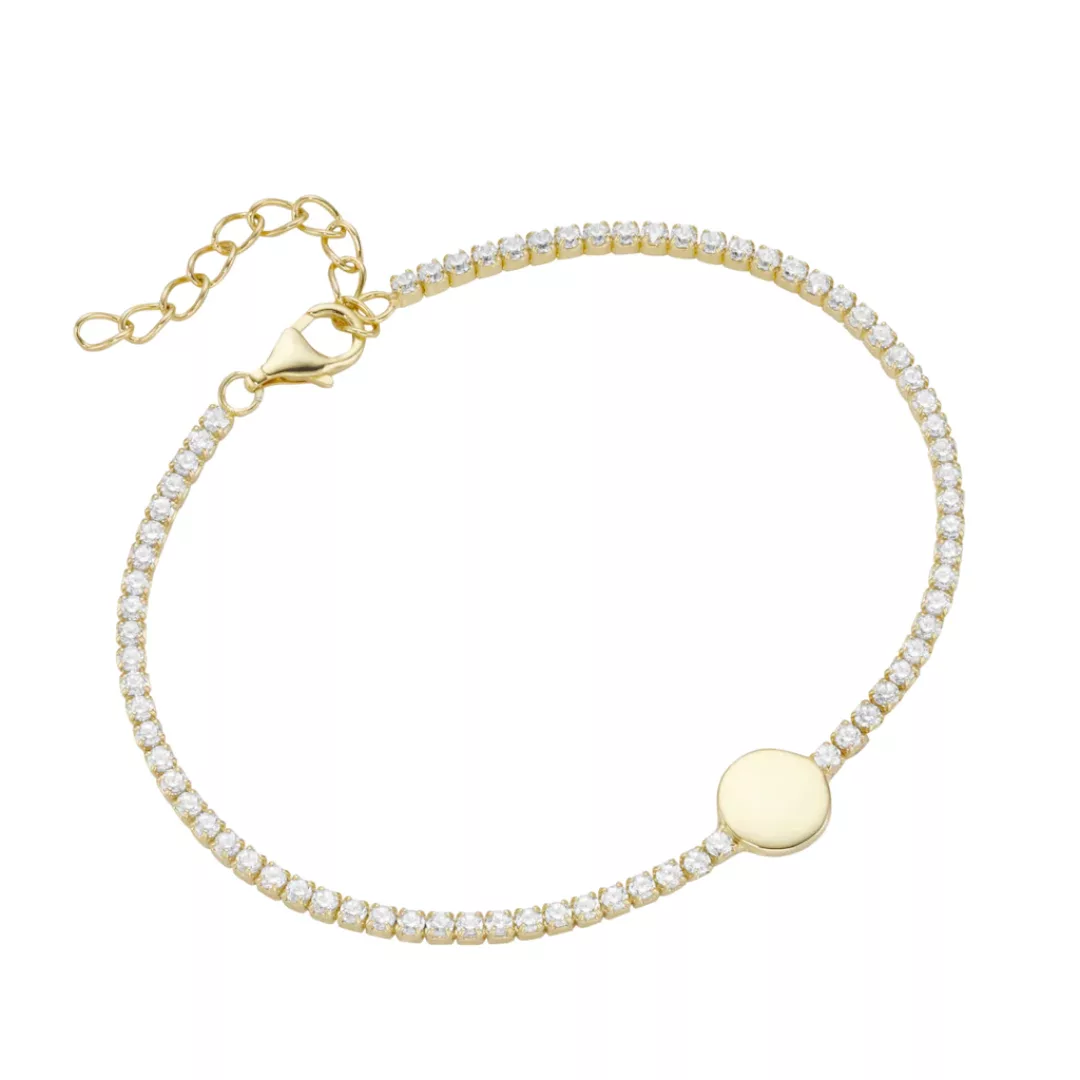Smart Jewel Armband "Zirkonia Steine, Plättchen, Silber 925" günstig online kaufen