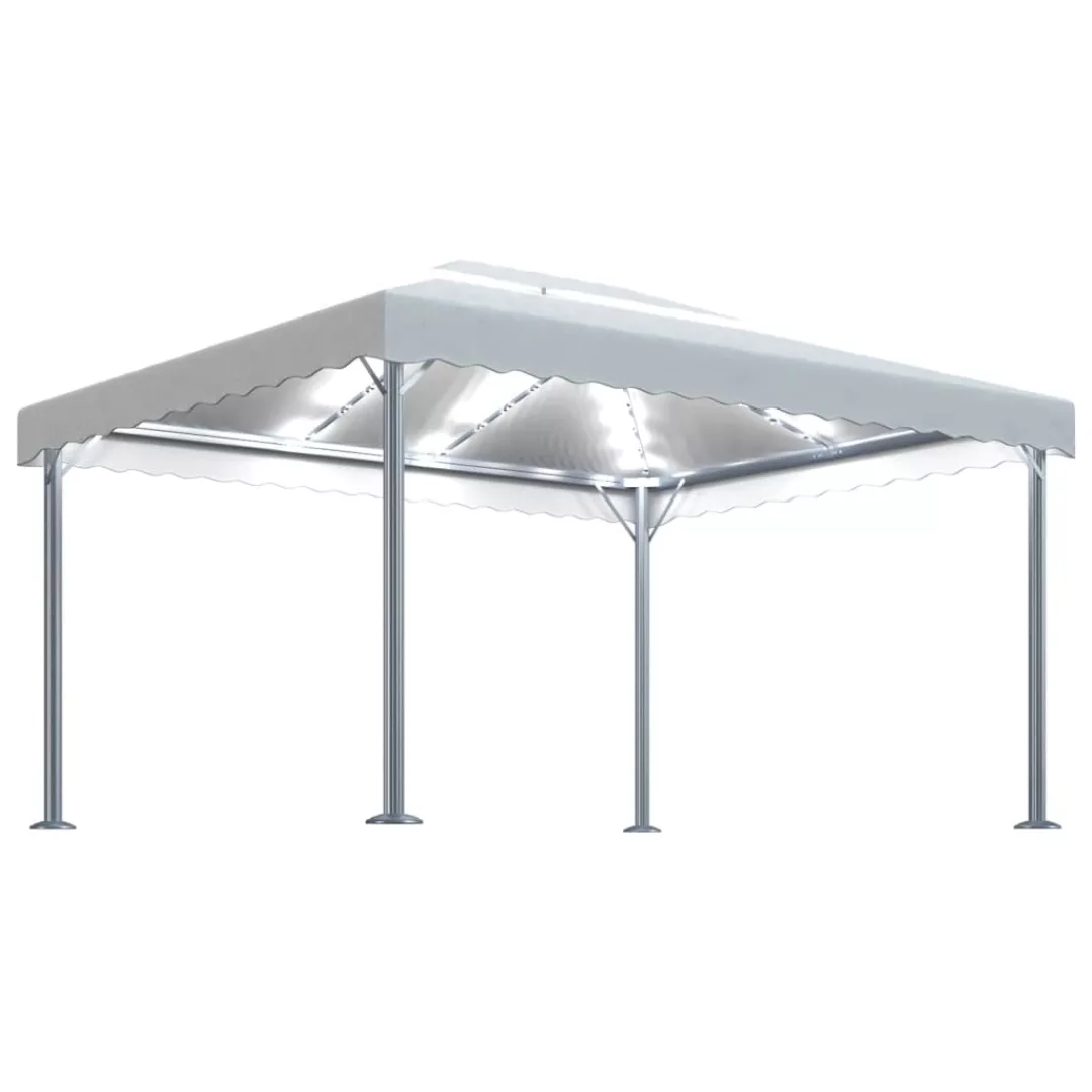 Pavillon Mit Lichterketten 400x300 Cm Creme Aluminium günstig online kaufen