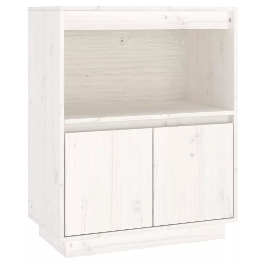 Vidaxl Sideboard Weiß 60x34x75 Cm Massivholz Kiefer günstig online kaufen