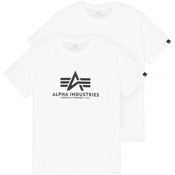 Alpha Industries  T-Shirts & Poloshirts Basic T-Shirt BL 2 Pack - white günstig online kaufen