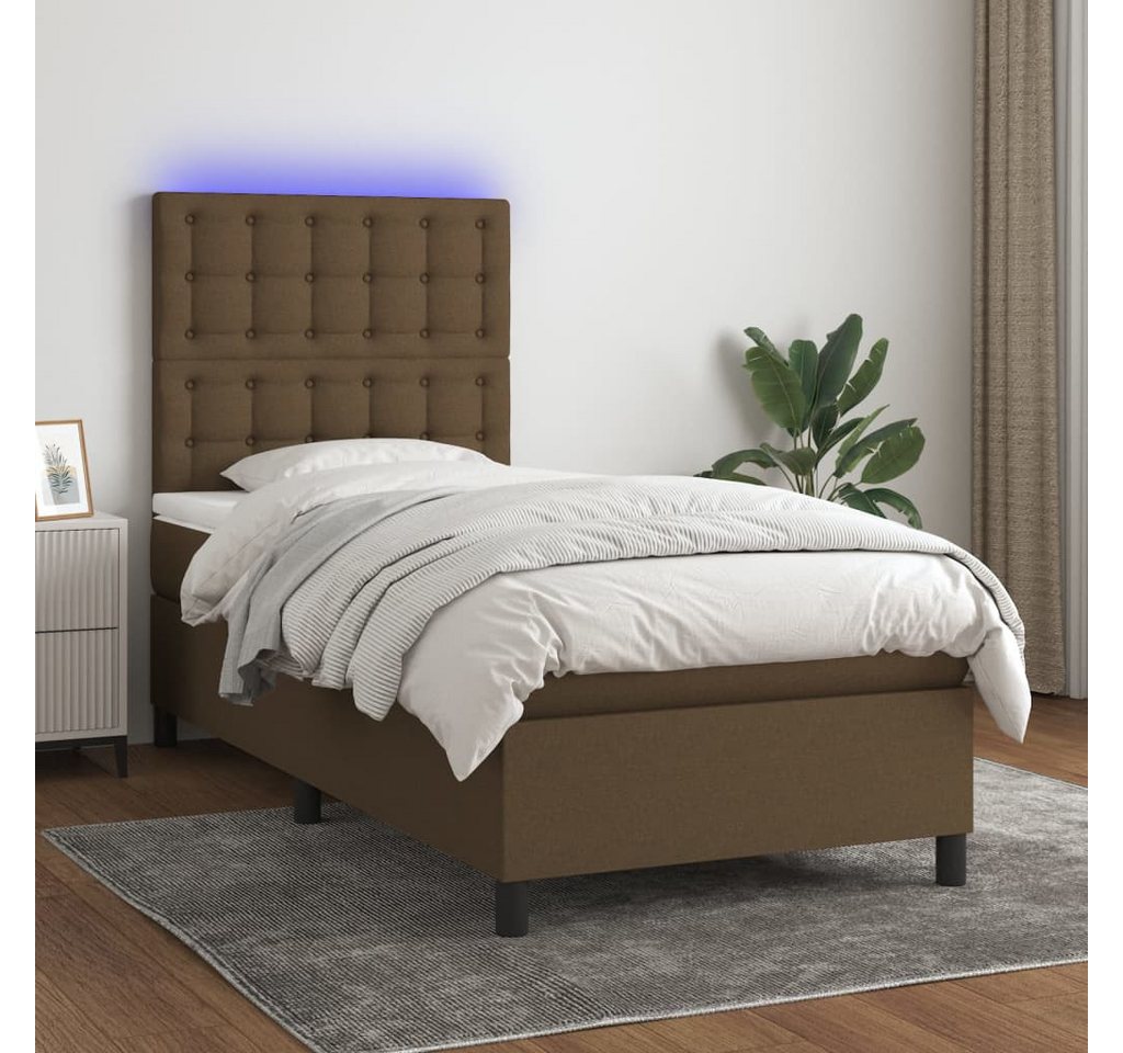 vidaXL Boxspringbett Bett Boxspringbett mit Matratze & LED Stoff (80 x 200 günstig online kaufen