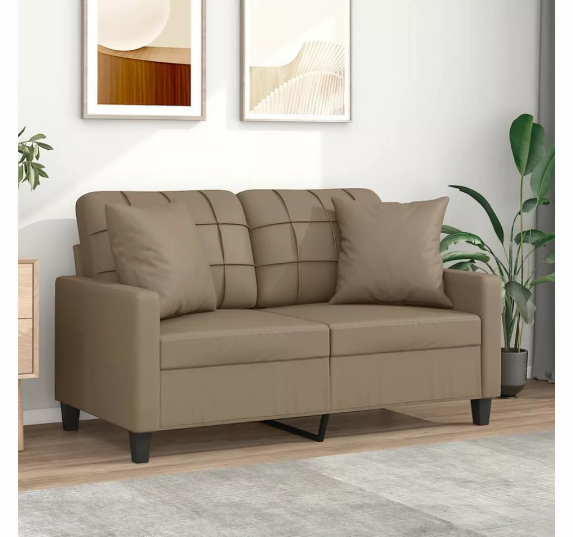 vidaXL Sofa Sofa Kunstleder mit Zierkissen, 120 cm günstig online kaufen