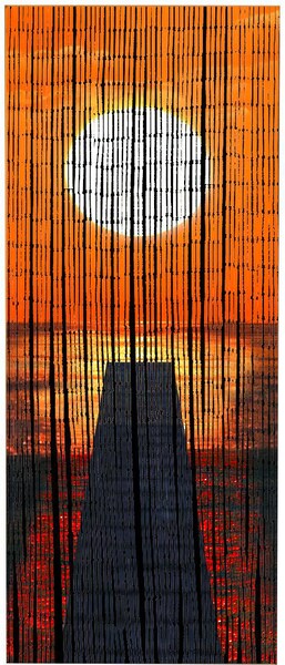 Wenko Bambusvorhang Sonnenuntergang 90 cm x 200 cm günstig online kaufen