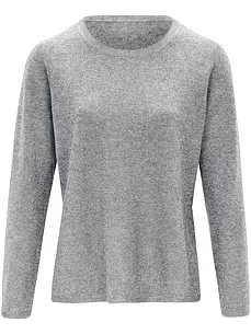 Rundhals-Pullover aus Schurwolle und Kaschmir include grau günstig online kaufen