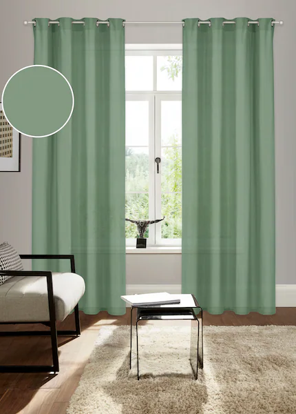Bruno Banani Vorhang »Lagan«, (2 St.), 2-er Set, gewebt, Microfaser, versch günstig online kaufen