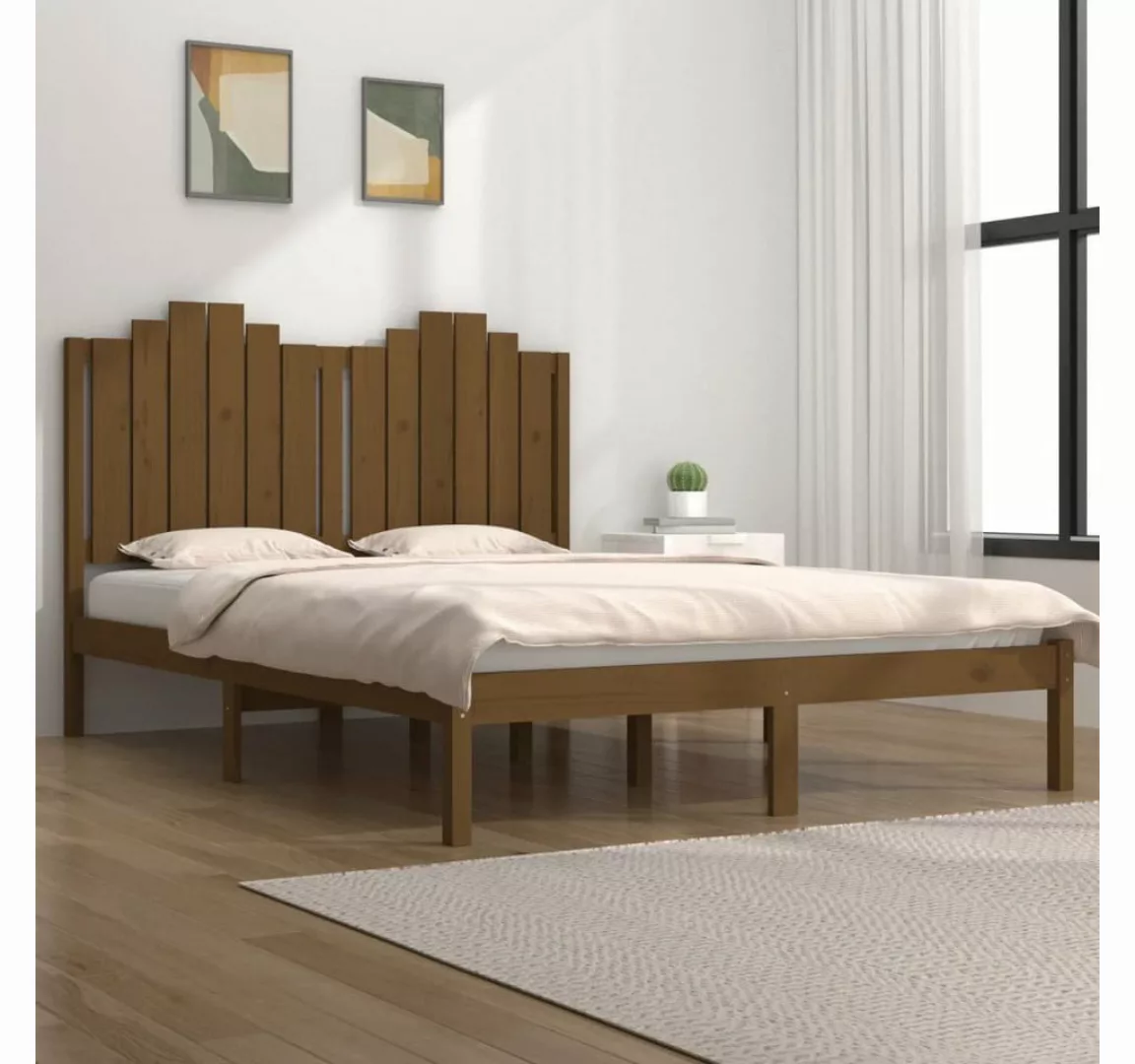 furnicato Bett Massivholzbett Honigbraun Kiefer 120x190 cm günstig online kaufen