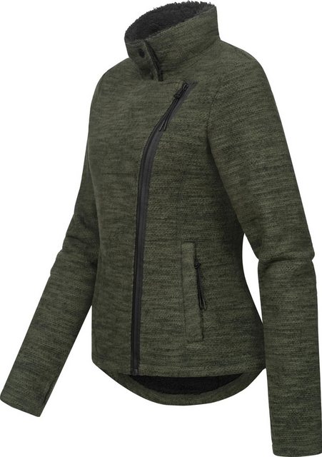 Ragwear Strickfleecejacke Saskie Melange Grob gestrickte Damen-Jacke mit Te günstig online kaufen