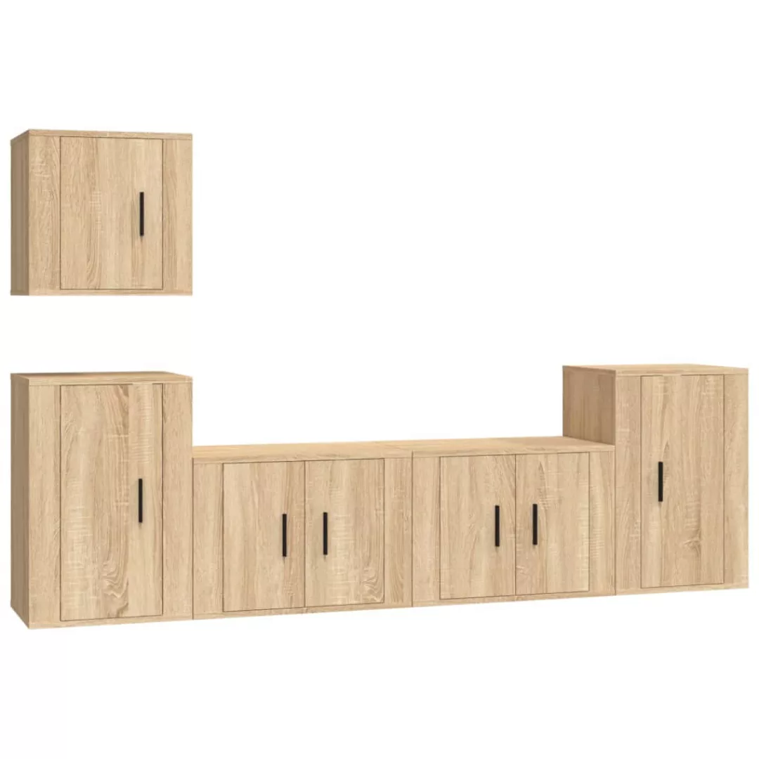 Vidaxl 5-tlg. Tv-schrank-set Sonoma-eiche Holzwerkstoff günstig online kaufen