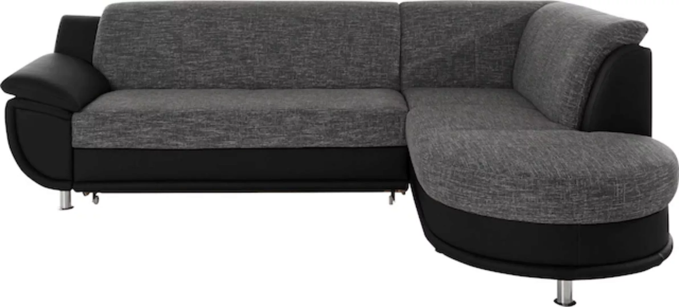 TRENDMANUFAKTUR Ecksofa »Rondo 3, zeitlos und bequem, Materialmix, breite A günstig online kaufen