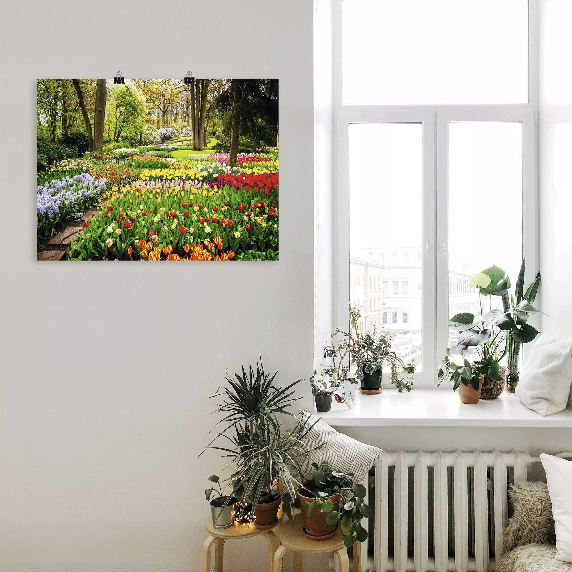 Artland Wandbild "Tulpen Garten Frühling", Blumenwiese, (1 St.), als Alubil günstig online kaufen