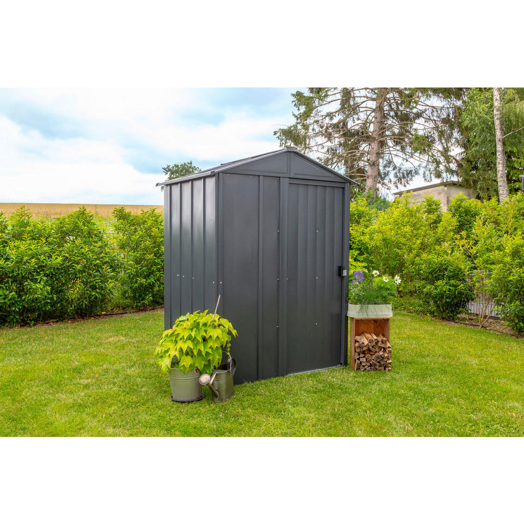 Spacemaker Gartenhaus grau Metall B/H/L: ca. 151x198x122 cm günstig online kaufen