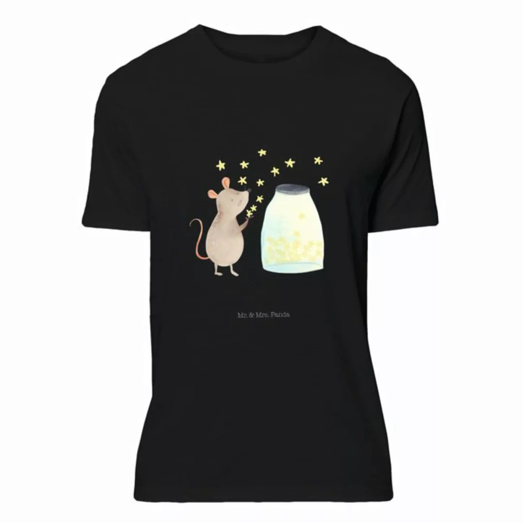 Mr. & Mrs. Panda T-Shirt Maus Sterne - Schwarz - Geschenk, gute Laune, Jubi günstig online kaufen