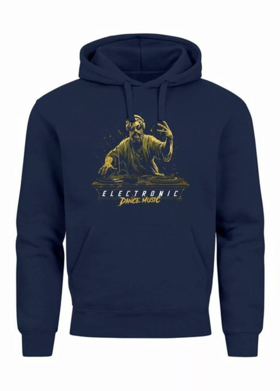 Neverless Hoodie Hoodie Herren Aufdruck Eletronic Dance Music MichelangeloT günstig online kaufen