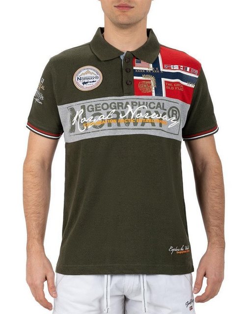 Geographical Norway T-Shirt Kurzarm Poloshirt bakidney Men Kaki M mit Aufnä günstig online kaufen