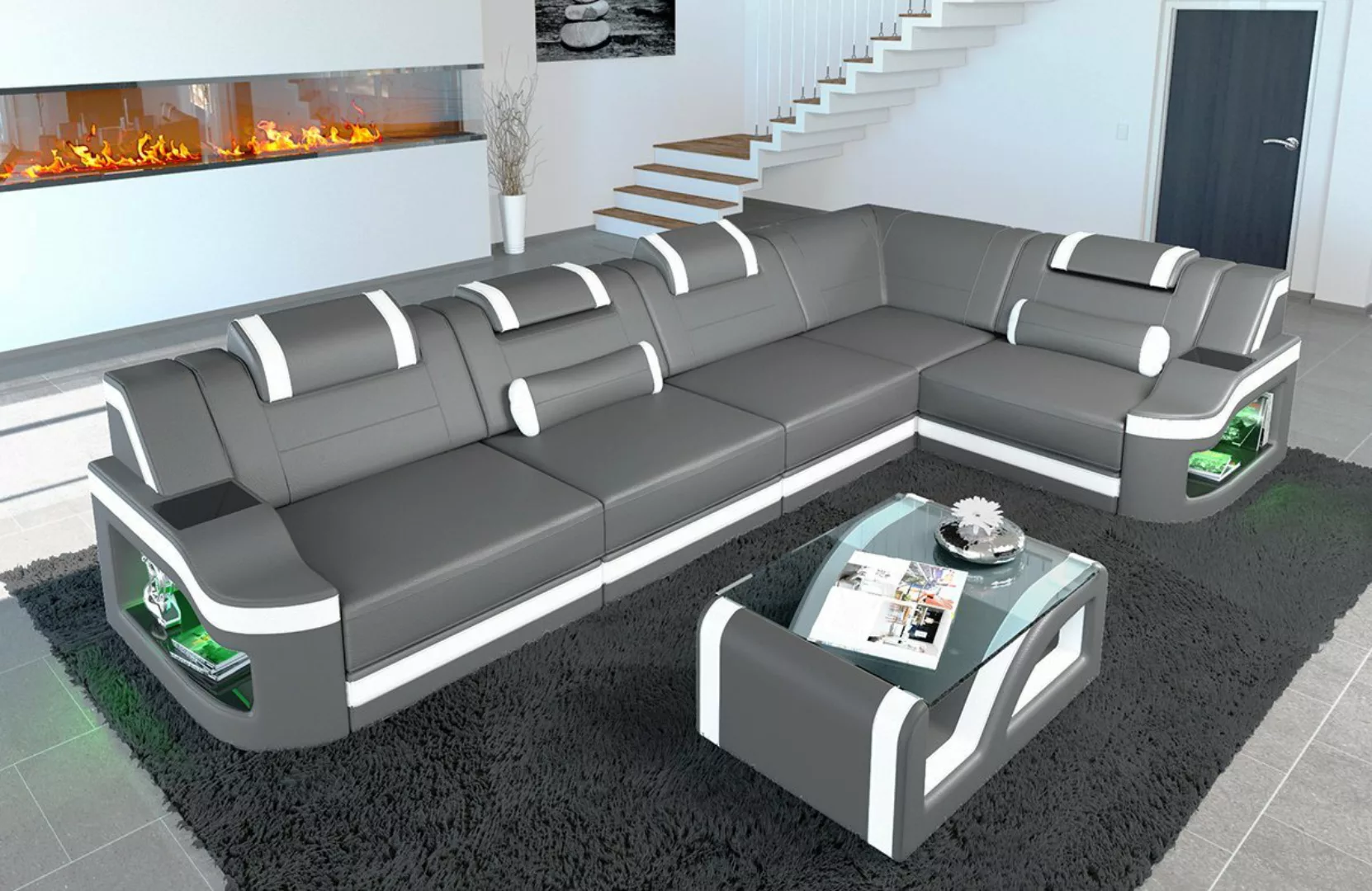 Sofa Dreams Ecksofa Ledersofa Padua L Form Ledercouch Leder Sofa, Couch, mi günstig online kaufen