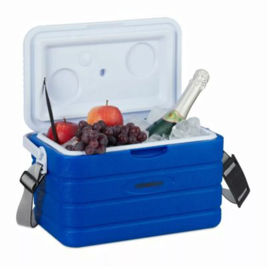 relaxdays Kühlbox 10 l mit Tragegurt blau günstig online kaufen