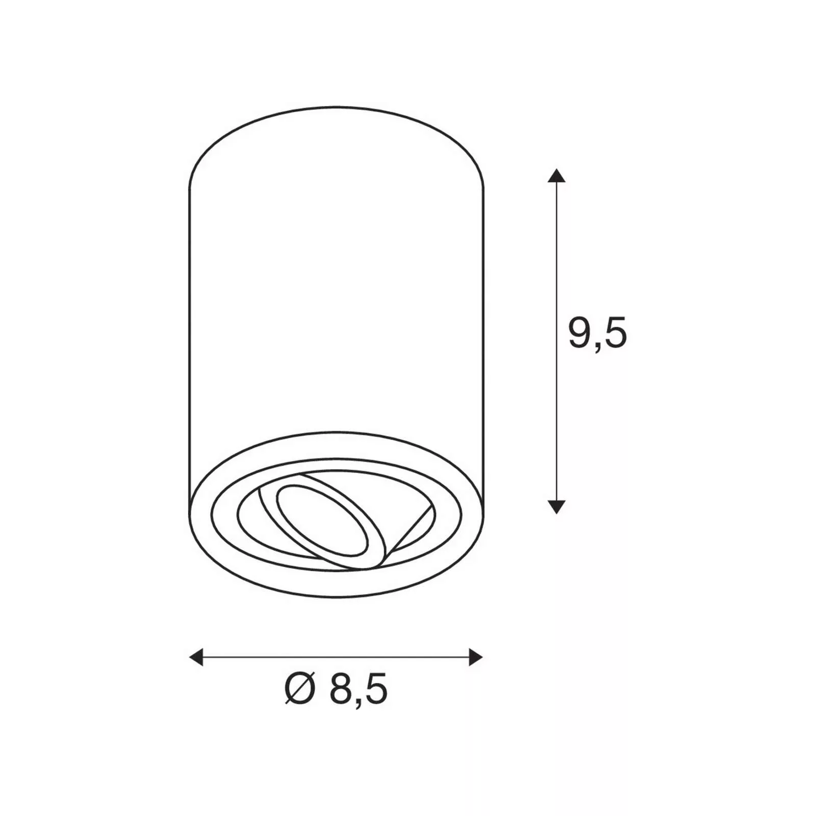 SLV Deckenlampe Triledo, weiß, Aluminium, Ø 10 cm günstig online kaufen