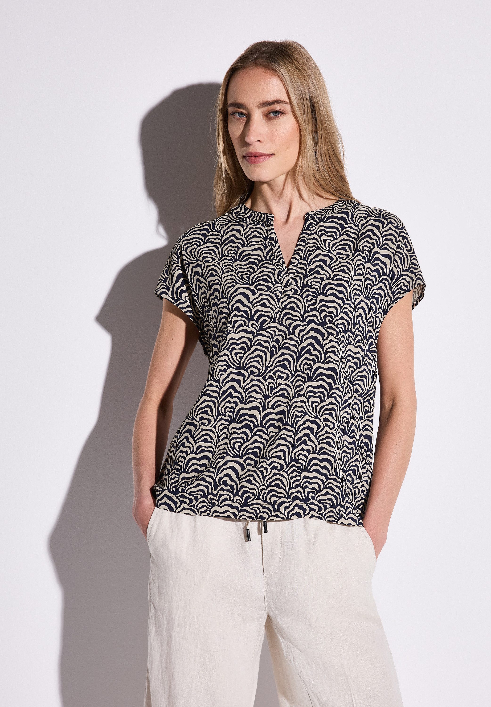 STREET ONE Kurzarmbluse, aus softer Viskose günstig online kaufen