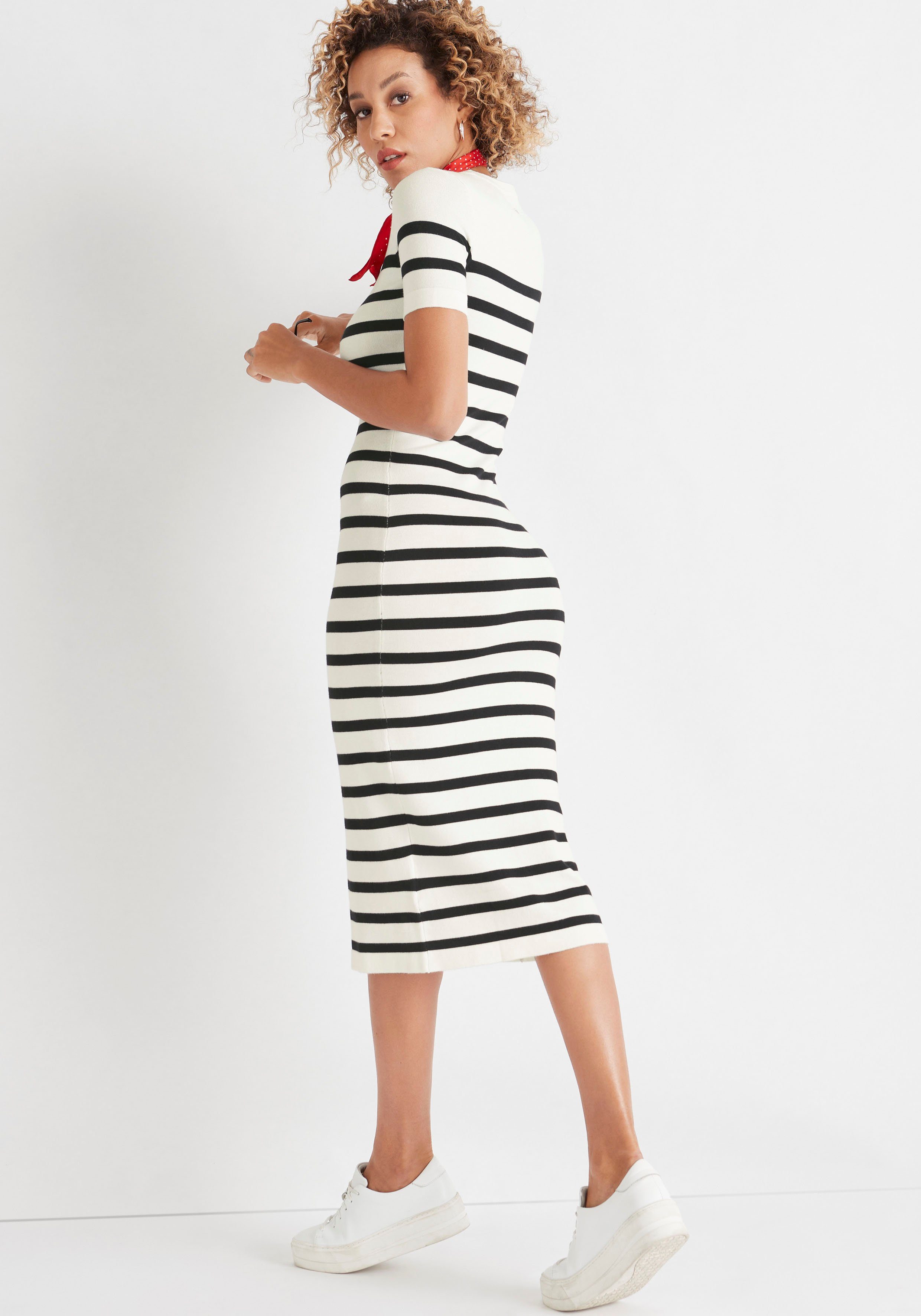 HECHTER PARIS Strickkleid mit Streifen günstig online kaufen