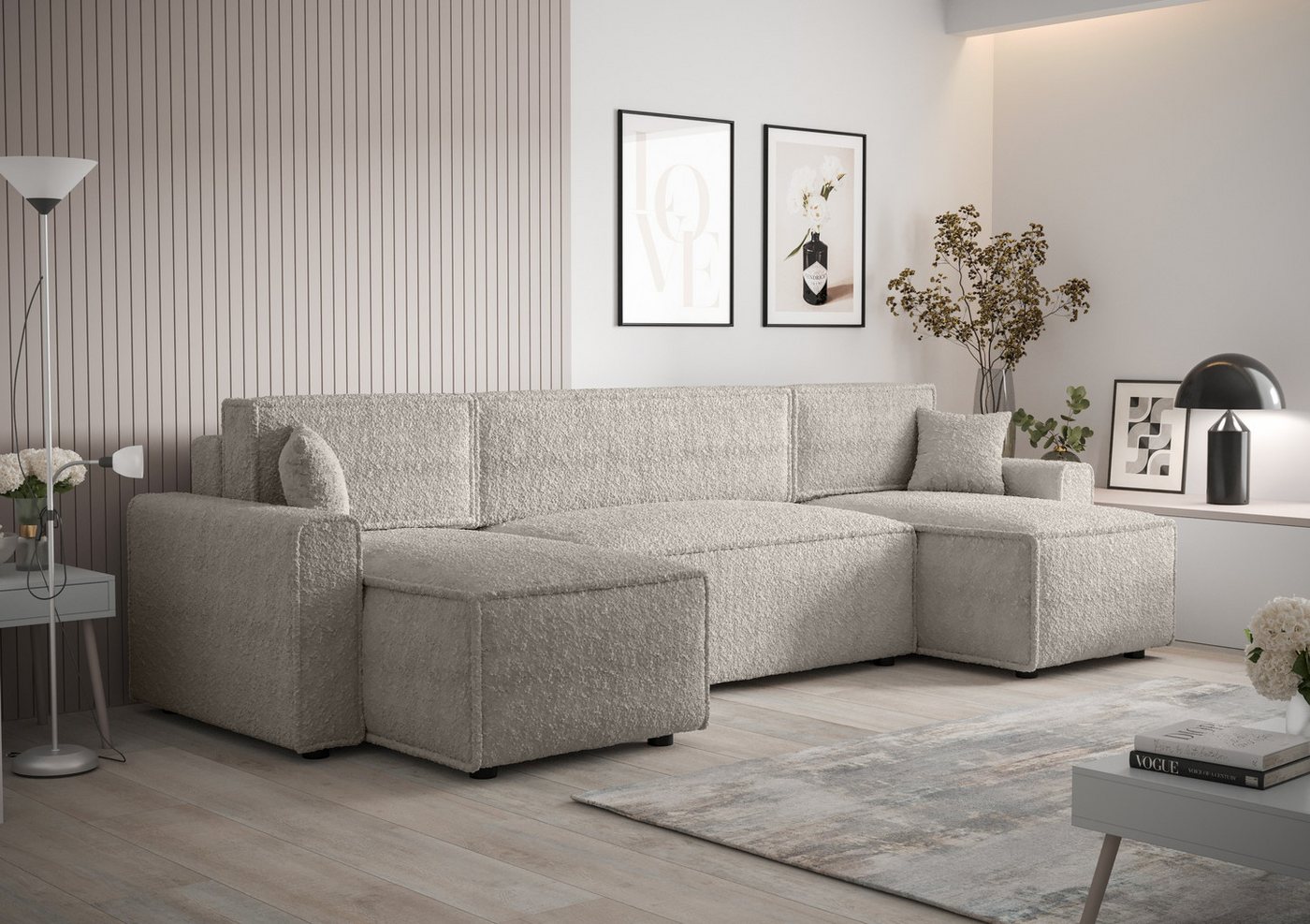 ALTDECOR Wohnlandschaft MIR-U-BIS, Couch mit Schlaffunktion, Wohnzimmer - W günstig online kaufen