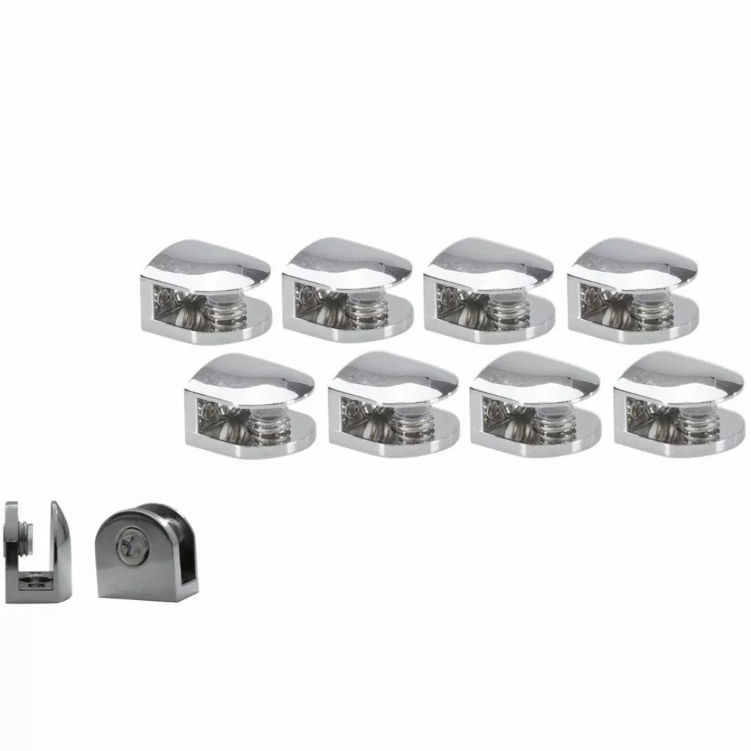 HOOZ Wandregalhalter 8er Set Regalhalter Chrom günstig online kaufen