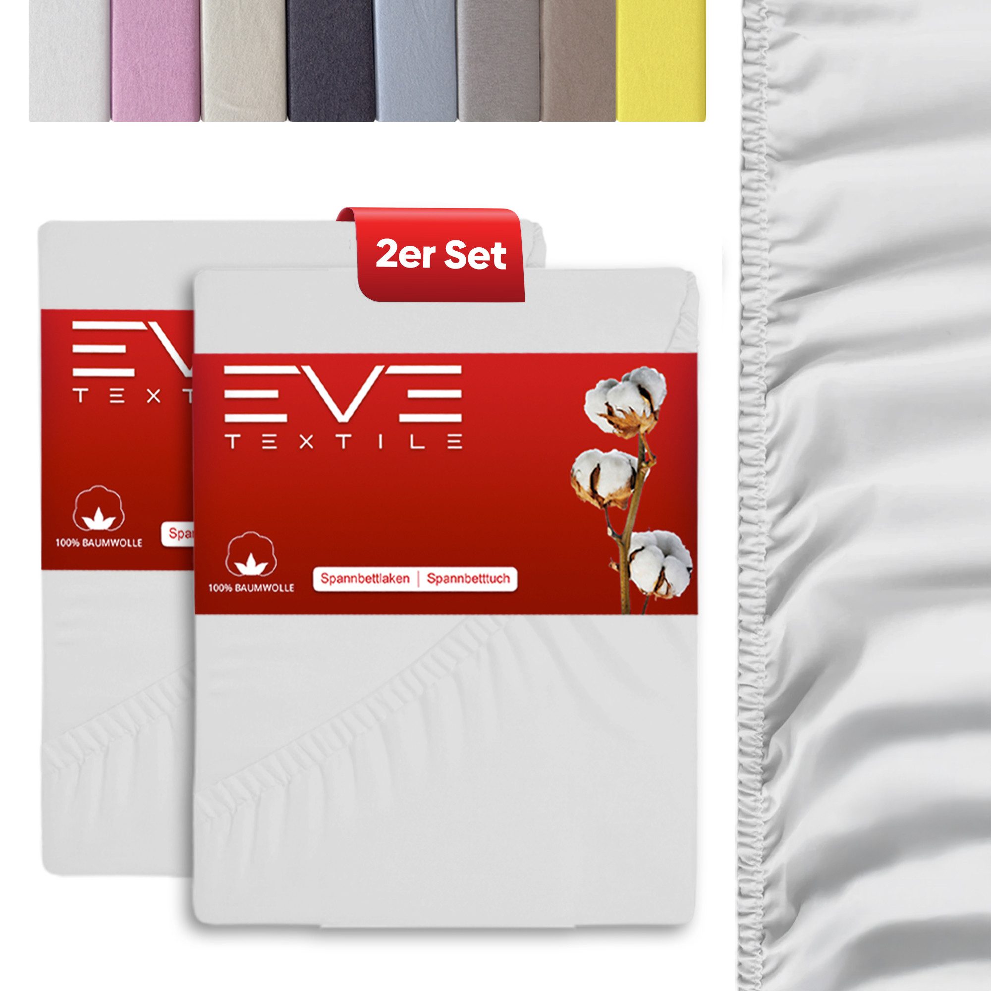 Eve Textile GmbH Spannbettlaken Spannbetttuch Bettlaken günstig online kaufen