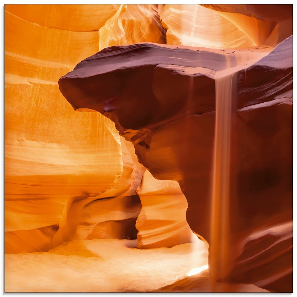 Artland Glasbild "Antelope Canyon Sanddusche", Amerika, (1 St.), in verschi günstig online kaufen