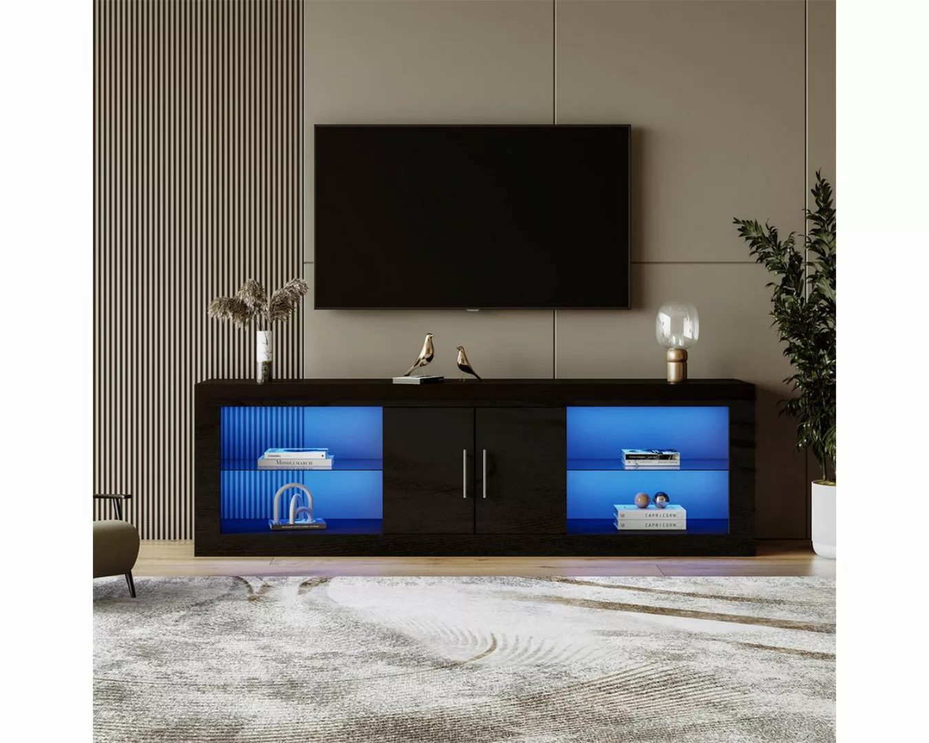 autolock TV-Schrank Moderner TV-Ständer,TV-Schränke,16-Farben-LED,Bluetooth günstig online kaufen
