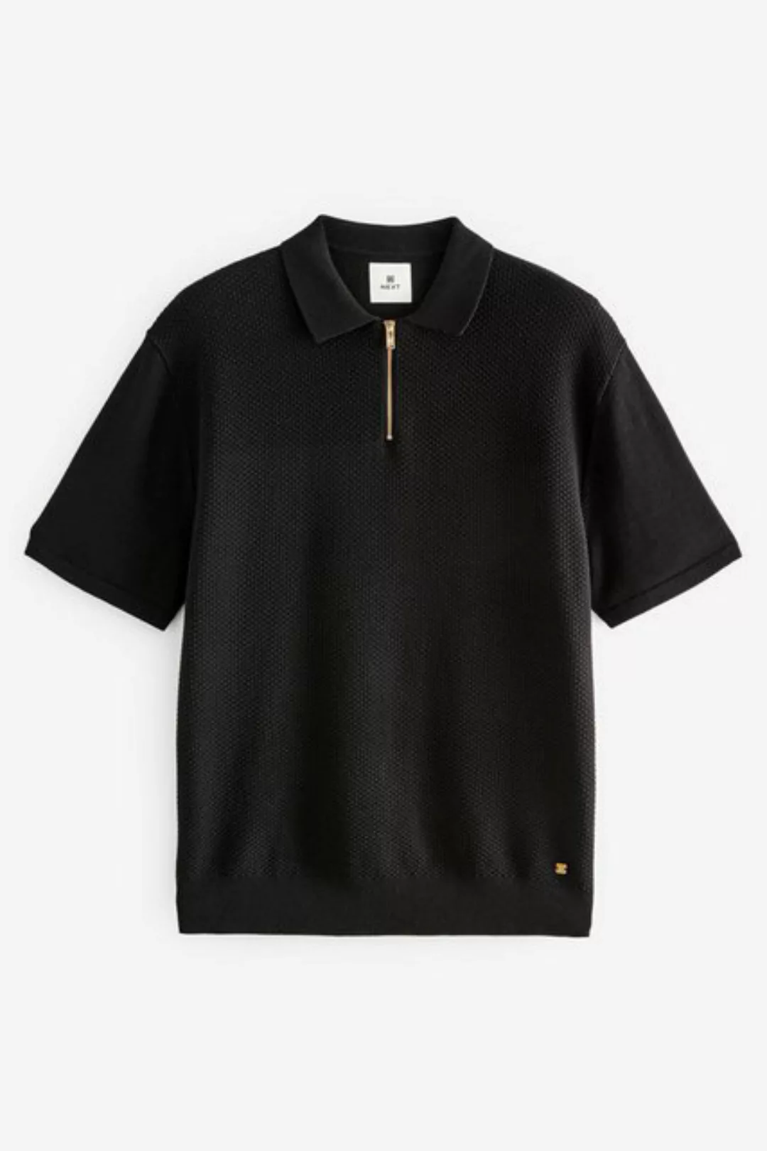 Next Polokragenpullover Regular Fit Kurzarm-Poloshirt mit Reißverschluss (1 günstig online kaufen