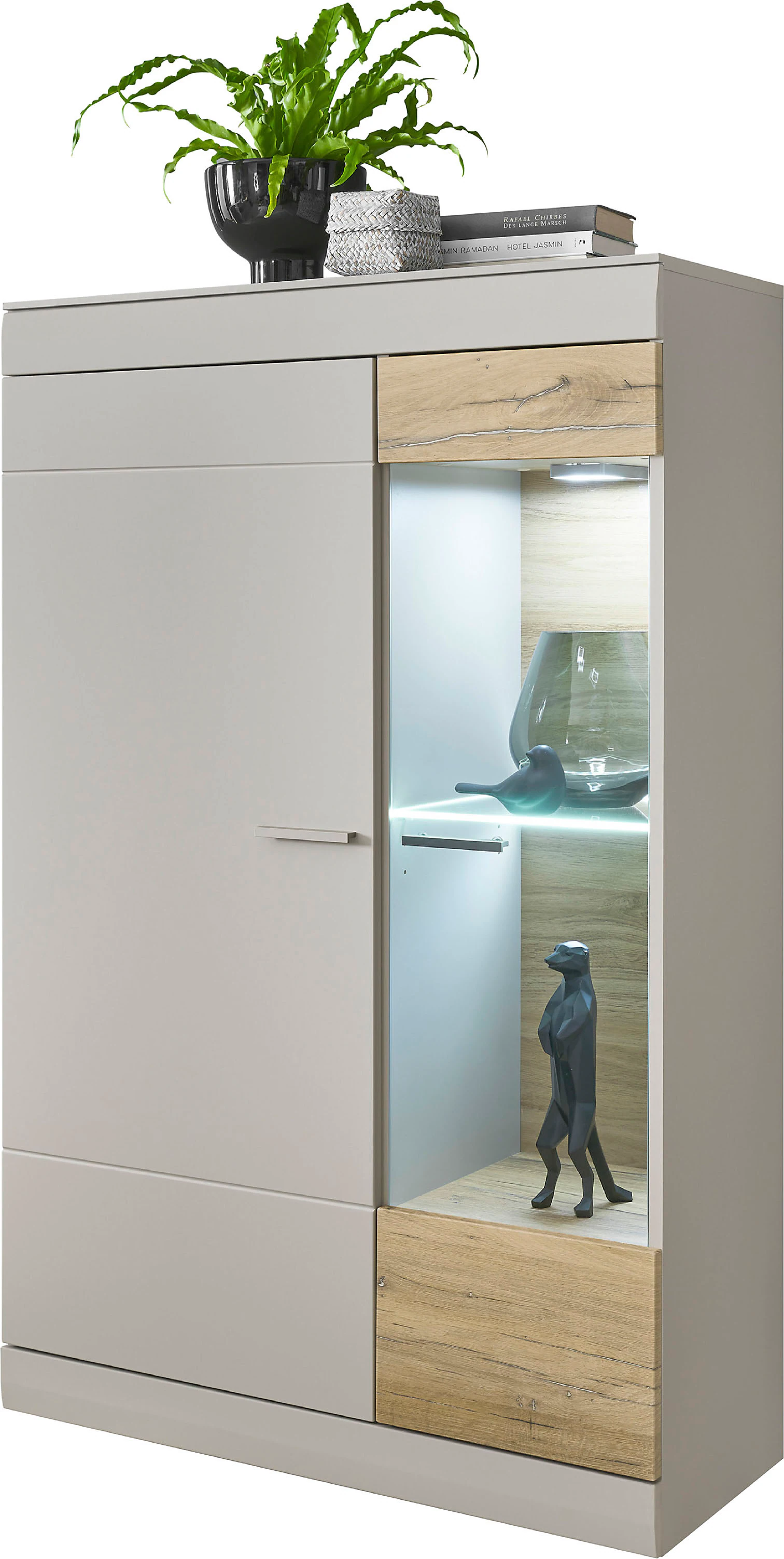 INOSIGN Vitrine "SCARA", mit Applikation Zinneiche Dekor, Breite 90 cm, mit günstig online kaufen
