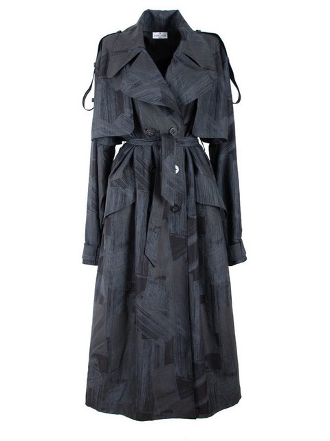 RUA & RUA Trenchcoat Oversize Mantel aus Seide In Schwarz günstig online kaufen