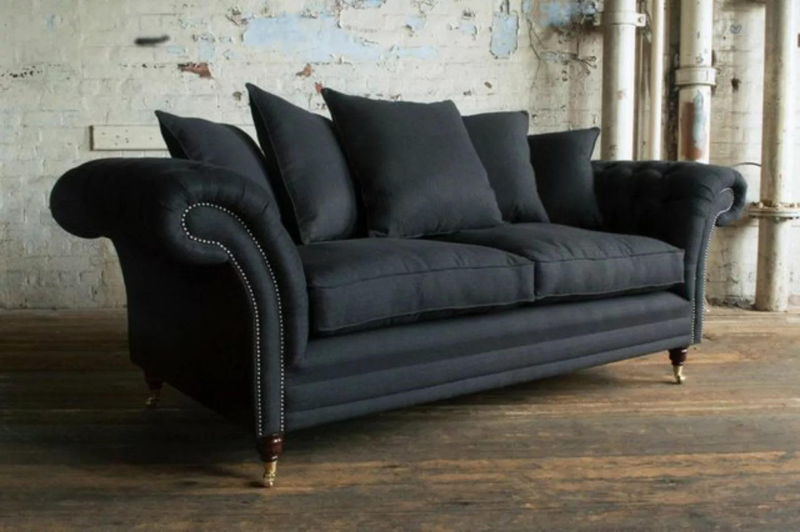 JVmoebel Chesterfield-Sofa, Chesterfield Design Luxus Polster Sofa Couch Si günstig online kaufen