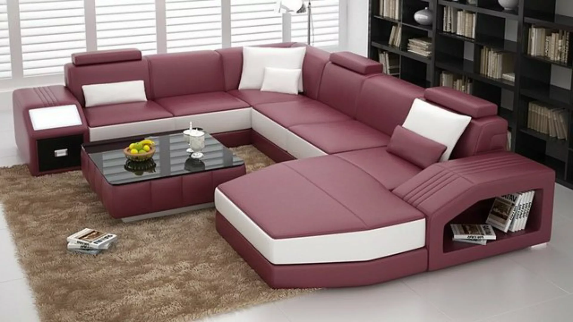 JVmoebel Ecksofa, Design Couch Luxus Couchen Leder Sofa Sitz Eck Garnitur P günstig online kaufen