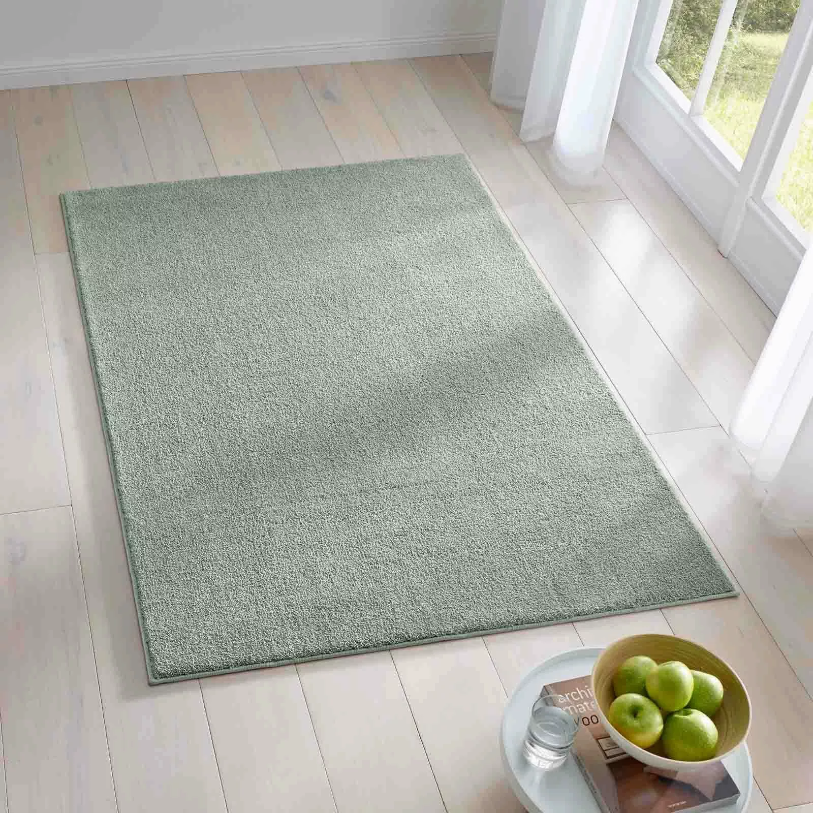TaCa Home Teppich Kurzflor-Frisee-Teppich, rechteckig, Höhe: günstig online kaufen