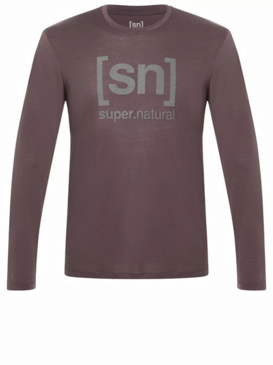 SUPER.NATURAL Langarmshirt Merino Longsleeve M LOGO LS bequemer Merino-Mate günstig online kaufen