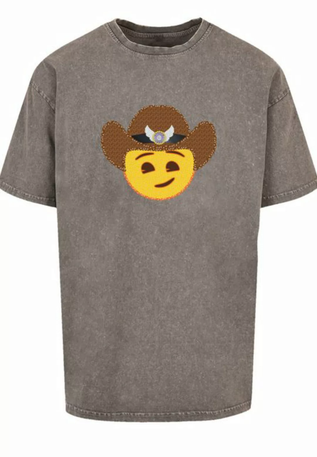 emoji couture T-Shirt Smiling sequin yellow face cowboy hat Premium Qualitä günstig online kaufen