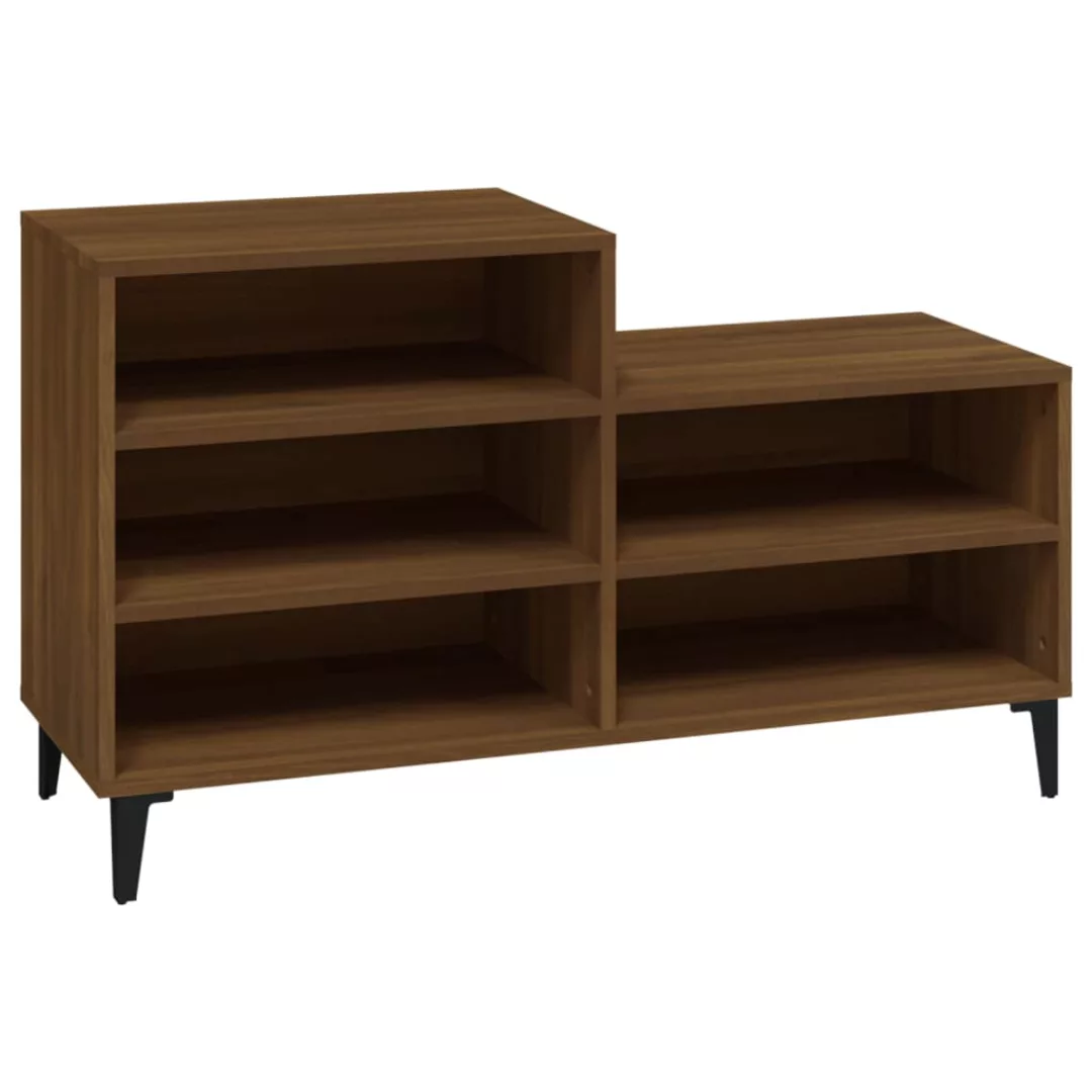 Vidaxl Schuhregal Braun Eichen-optik 102x36x60 Cm Holzwerkstoff günstig online kaufen